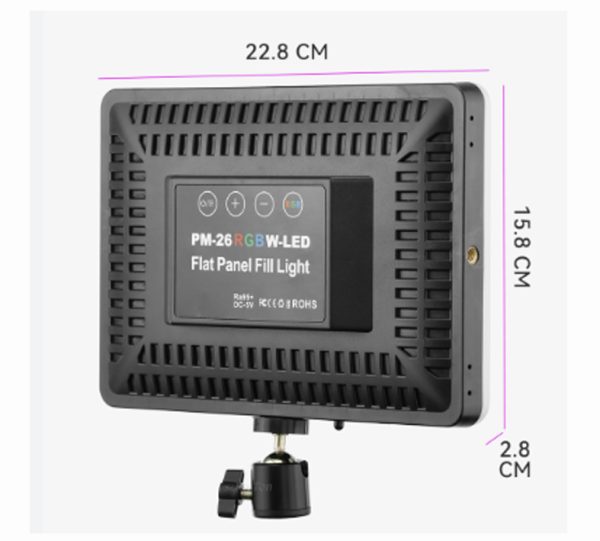 RGBW-LED PM-26 Fotografía Profesional Luz De Relleno - Imagen 2