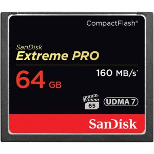 Tarjeta de memoria SanDisk Extreme Pro CompactFlash de 64 GB (160 MB/s)