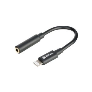 Adaptador Boya BY-K3, TRRS hembra 3.5mm a Lightning macho, para Iphone Ipad Ipod