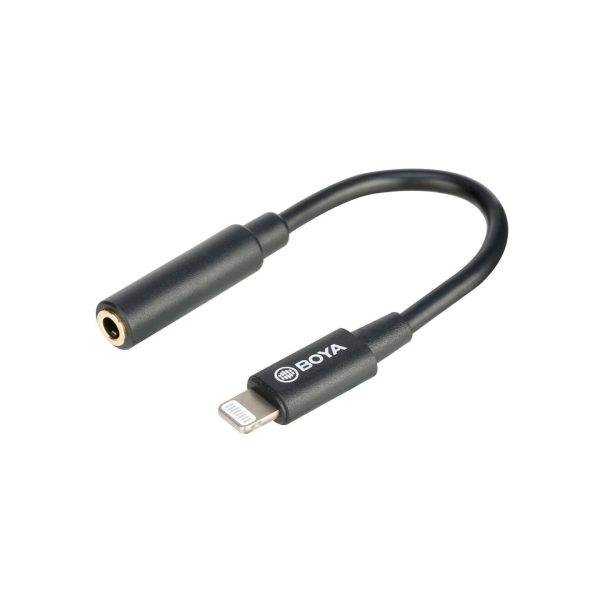 Adaptador Boya BY-K3, TRRS hembra 3.5mm a Lightning macho, para Iphone Ipad Ipod - Imagen 2
