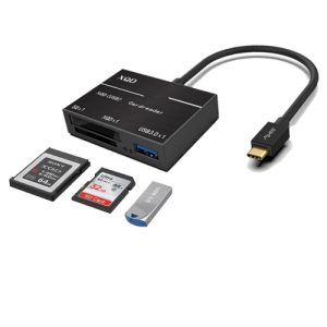 Lector de tarjetas tipo C a XQD Lector de tarjetas SD de alta velocidad HUB USB3.0 de alta velocidad Compatible con USB3.0/2.0