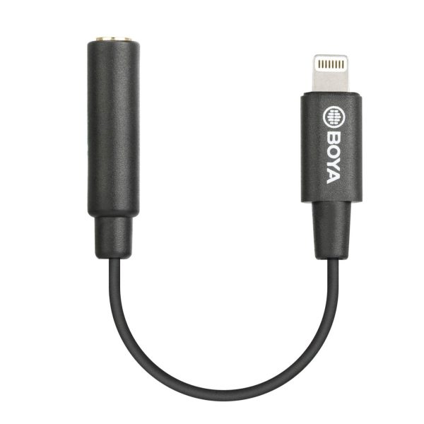 Adaptador Boya BY-K3, TRRS hembra 3.5mm a Lightning macho, para Iphone Ipad Ipod - Imagen 3