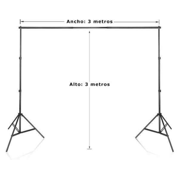 Estructura B017 para fondos, 3m x 3m, 4 secciones, aluminio - Imagen 2