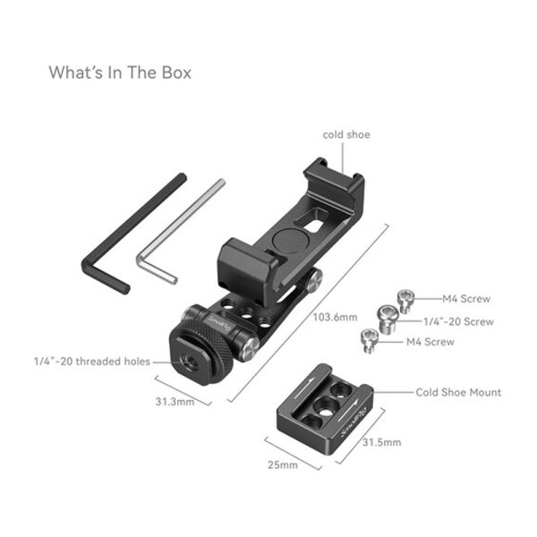 Portacelular SmallRig 4301 con acople NATO y zapata - Imagen 5