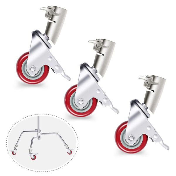 Juego de 3 ruedas de 3", para C-Stand