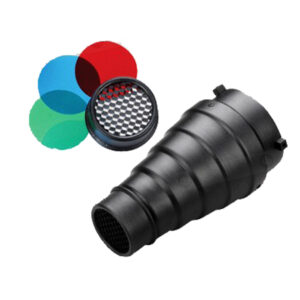 Snoot Godox acople Bowens  + panal de abeja y Spot