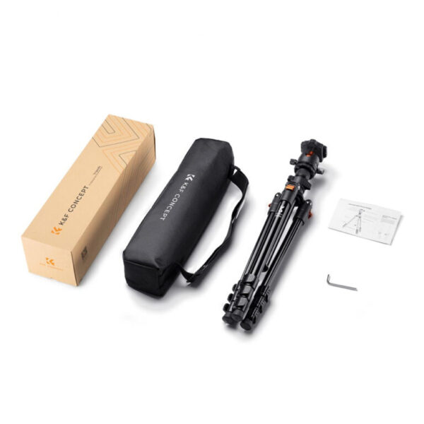 Tripode K&F Concept K234A0 BH-28L, 160cm, 8kg - Imagen 7