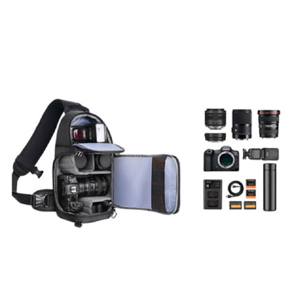 Mochila cruzada K&F Concept Beta Messenger, Negra, 10 litros - Imagen 6