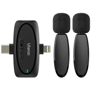 Microfonos inalámbricos dobles Ulanzi V6 3 en 1, para Android, Iphone y cámaras