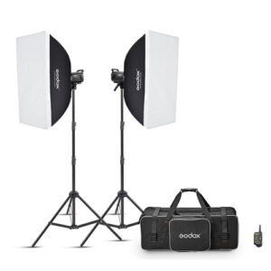 Kit Godox MS300V-F, 2 flashes con luz Led de modelado