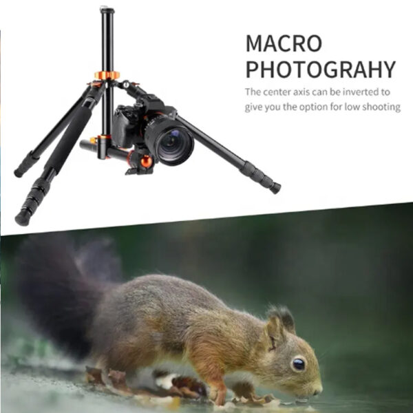 Trípode Monopod Cenital K&F Concept T254A4 + BH-28L, 185cm, 10kg. (KF09.090V1) - Imagen 4