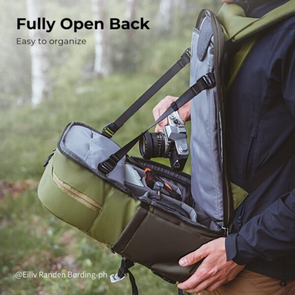 Mochila K&F Concept Beta Backpack, Verde Militar, 20 litros - Imagen 5