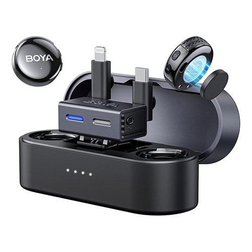 Kit de Microfonos inalambricos Boyalink 3 para Iphone/Android/Camara
