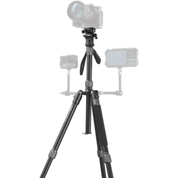 Trípode monopod SmallRig CT180 cabeza fluida, 180cm, 3kg, con porta celular - Imagen 4