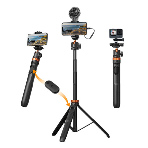 Mini Trípode extensinle para Celular y cámaras de acción K&F Concept MS08, 160cm