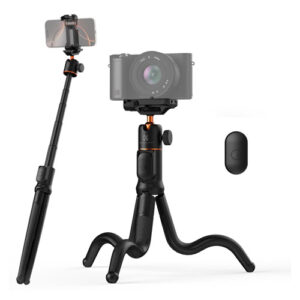 Mini Trípode selfie stic K&F Concept MS29 con patas flexibles y control remoto carga 2kg, 60cm