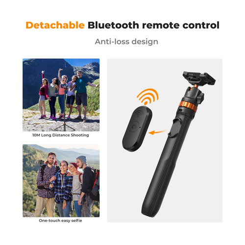 Mini Trípode extensinle para Celular y cámaras de acción K&F Concept MS08, 160cm - Imagen 4