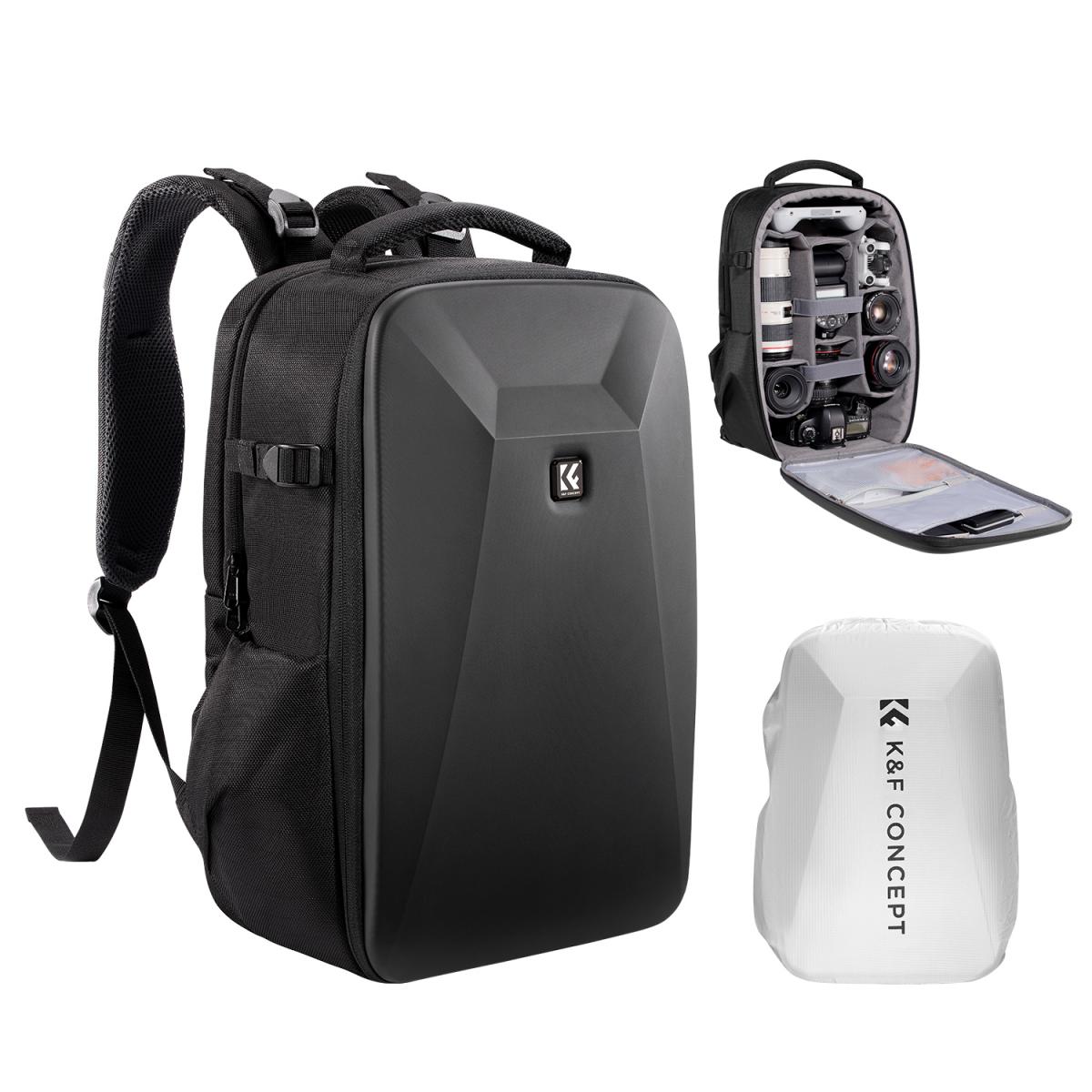 Mochila para cámara K&F Concept, carcasa rígida Nature Wander 10 de 22 L (negra)