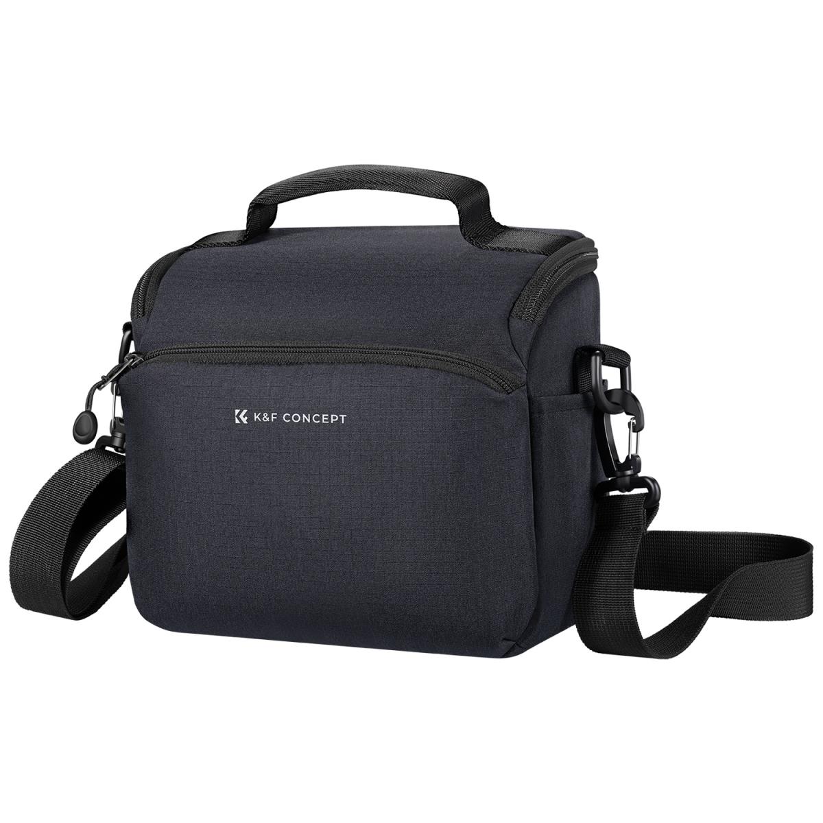 Bolso bandolera pequeño para cámara K&F Concept, ideal para cámaras DSLR/SLR y fotografía. Bolsos de hombro compactos y atractivos para fotógrafos - Bolso bandolera Urban Wander 05 de 5 litros (azul).