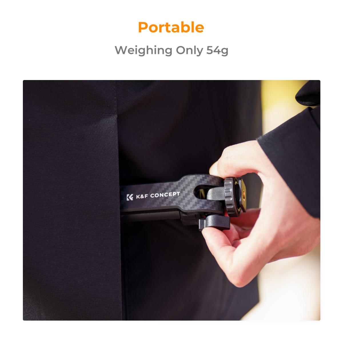 Soporte para teléfono móvil K&F Concept con abrazadera y dos soportes de zapata fría con ajuste de 360°. - Imagen 7