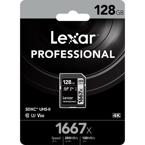 Tarjeta de memoria Lexar Professional de 128 GB, 1667x, UHS-II SDXC V60 - Imagen 6