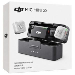 Micrófonos DJI Mic Mini 2S, 2 transmisores + receptor de cámara + caja de carga