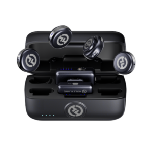 Micrófonos Hollyland Lark M3 Combo, 4TX, receptor USB-C y cámara + caja de carga