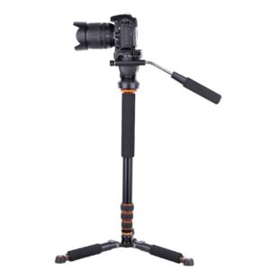 Monopod con líquido cabeza 1600MM de altura de la cámara de vídeo stand1.15KG ligero Mini trípode selfie stick para DSLR