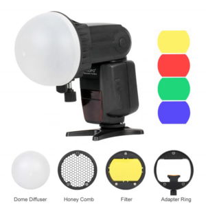 TRIOPO, accesorio Modificador de luz de Flash, adaptador de montaje magnético, difusor, filtros de Gel de Color de bola para Godox Yongnuo Speedlite